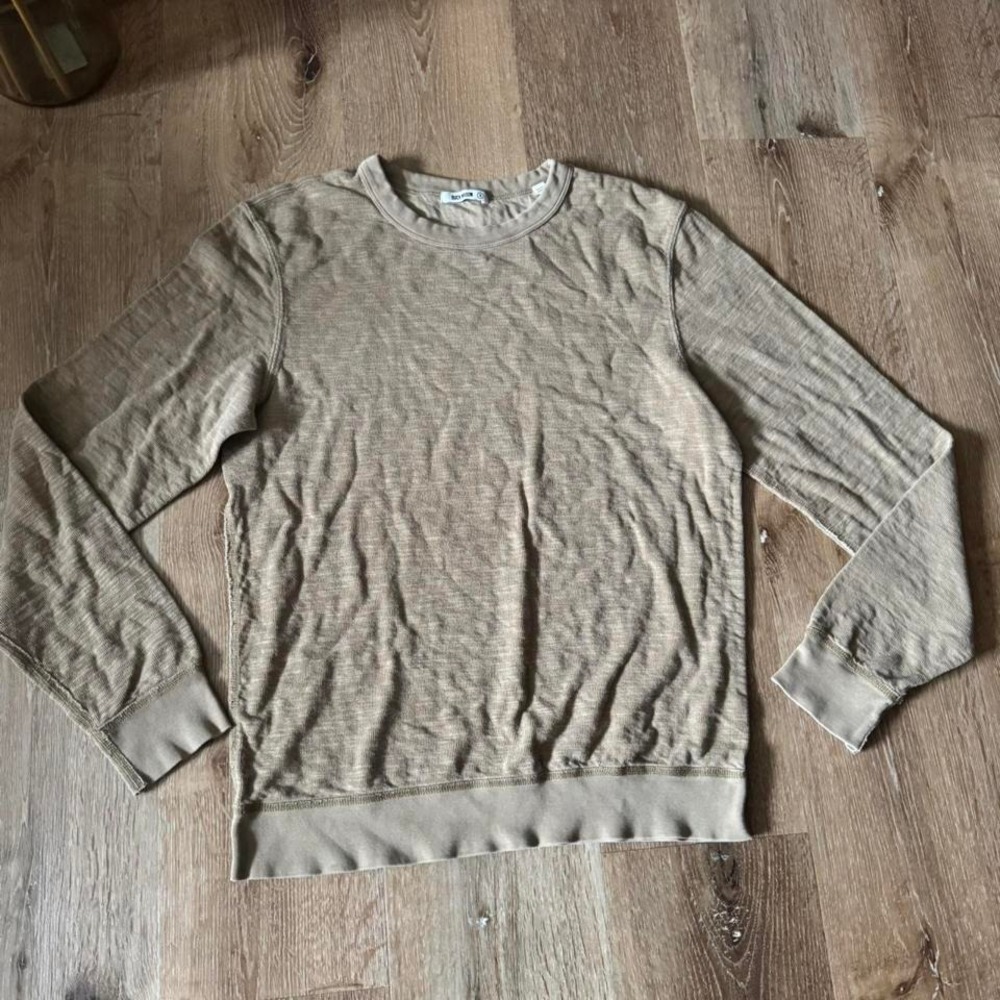 Buck Mason Tan/Beige Crewneck Pullover‎ Sweater Size S